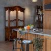 the owners had an armoire that had sentimental value, so we incorporated it into the kitchen by turning it into the pantry.
